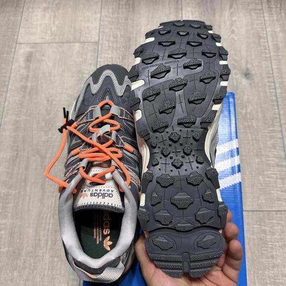 Adidas Hyperturf Hike Trail Outdoor Shoes Grey Five FZ6058 Mens 9 main image 4